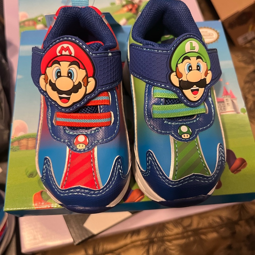 Nintendo Kids Sneakers - Blue and Green Mario & Luigi